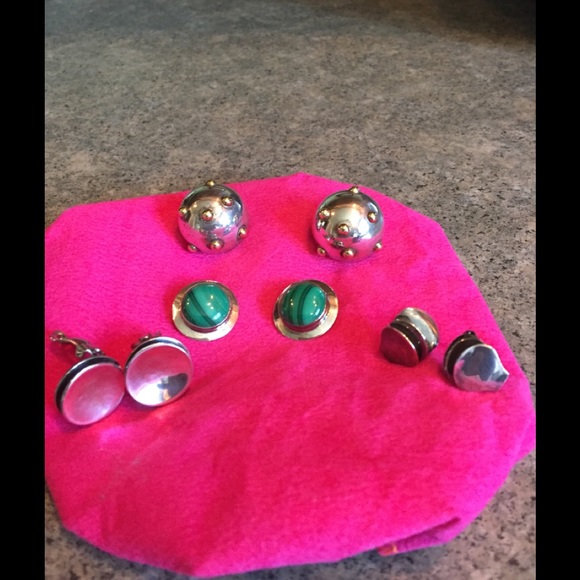 Jewelry - Vintage Beautiful Silver Earrings all Marked